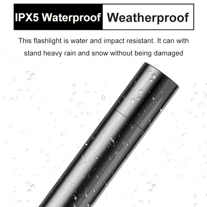 1200mAh LED Outdoor Strong Lighting Lithium Battery Flashlight, Color: Fixed Focus Silver