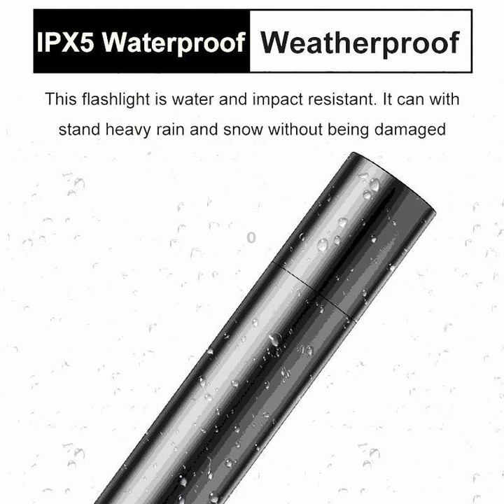 1800mAh LED Outdoor Strong Lighting Lithium Battery Flashlight, Color: Fixed Focus Black