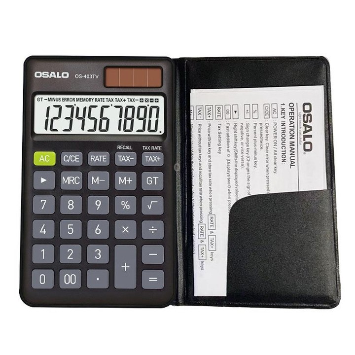 OSALO OS-403TV 10-digit LCD Screen Solar Dual Power Supply Mini Student Desktop Calculator