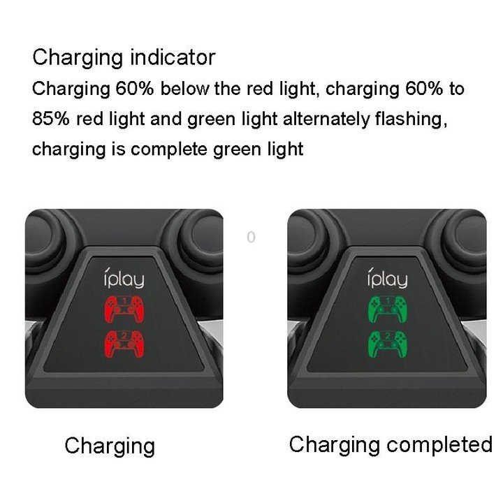 iplay HBP-260 For PS5 Handle Charging Seat Electric Game Handle Fast Charging Seat(Black)