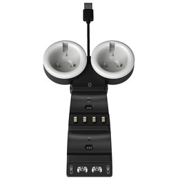Iplay HBP-301 For PS5 / PS VR MOVE Controller Handle Dual Seat Charger 4 In 1 Charger(Black)