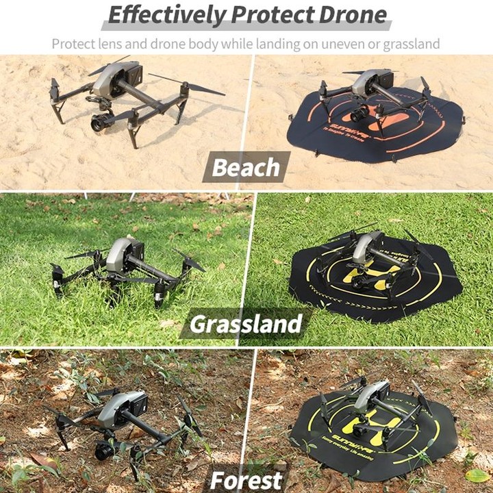 Sunnylife TJP10 110cm Hexagonal Double-Sided Folding With Ground Spikes Drone Universal Apron