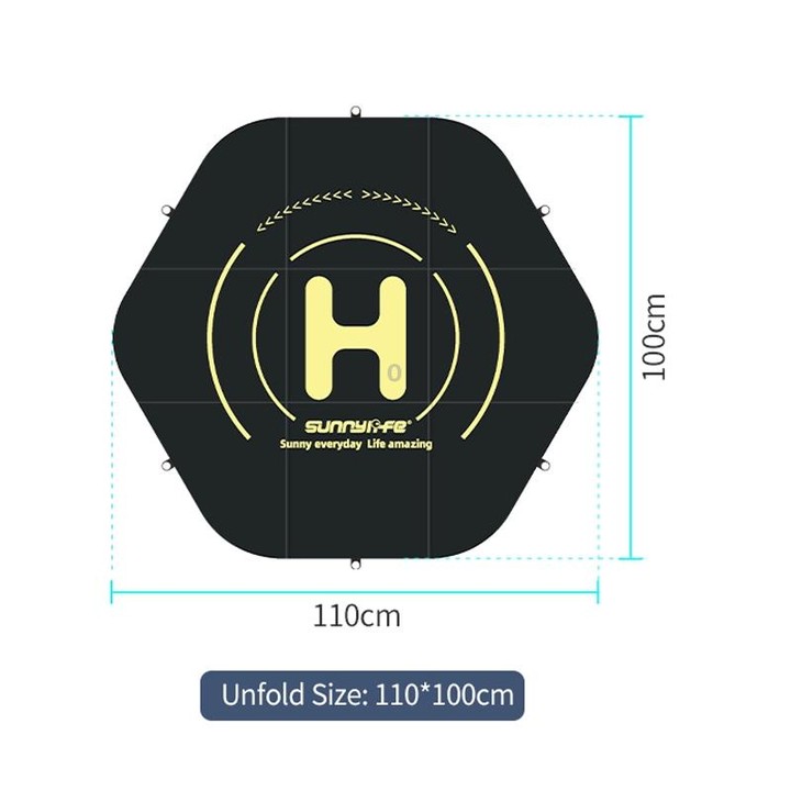Sunnylife TJP10 110cm Hexagonal Double-Sided Folding With Ground Spikes Drone Universal Apron