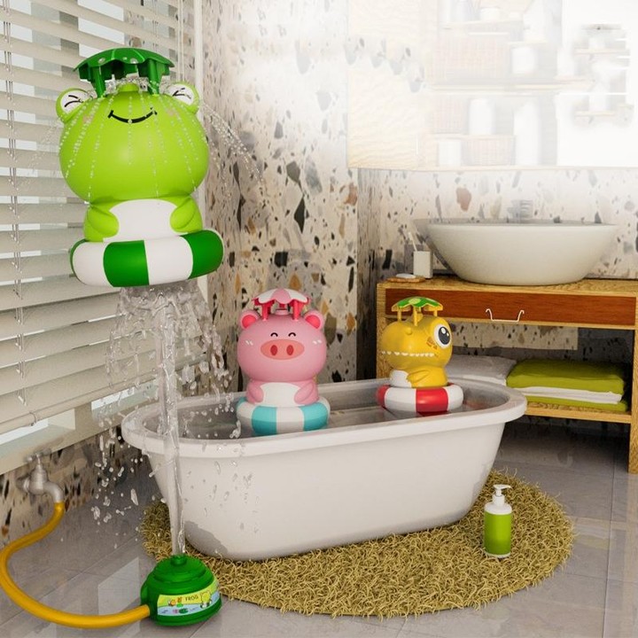 Animal Rotating Sprinkler Flying Children Water Toys, Style: Duck + 1 Joint