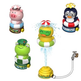 Animal Rotating Sprinkler Flying Children Water Toys, Style: Frog + 1 Joint