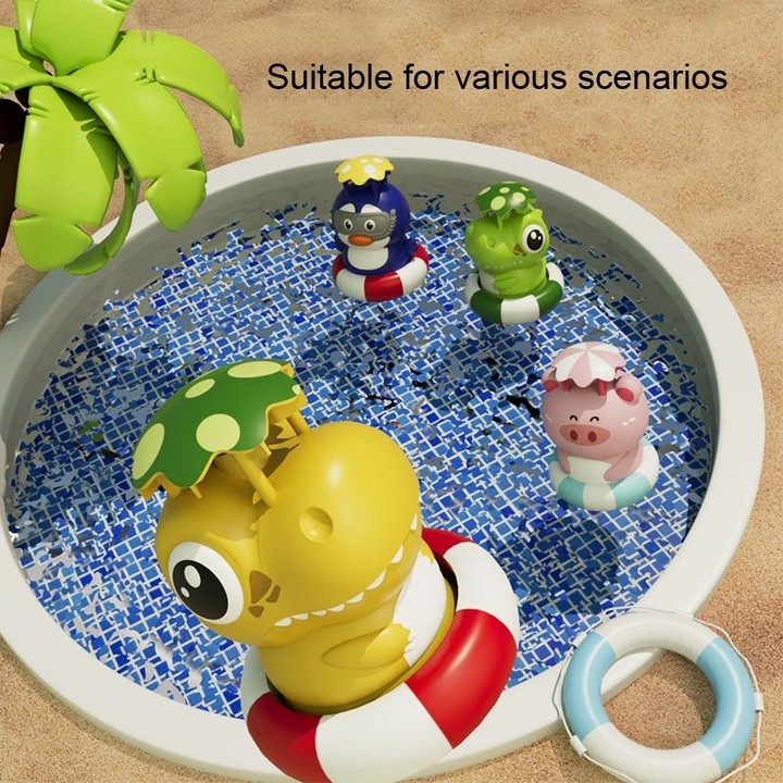 Outdoor Beach Dinosaur Sprinkler Drama Water Toys, Style: Green + 2 Plug + 3m Tube