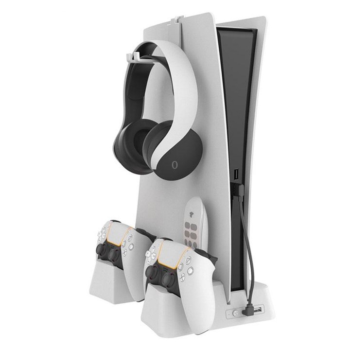 Iplay HBP-351 For Sony PS5 Digital Version Host Cooling Base Bracket Multifunctional Handle Charging Stand(Black)