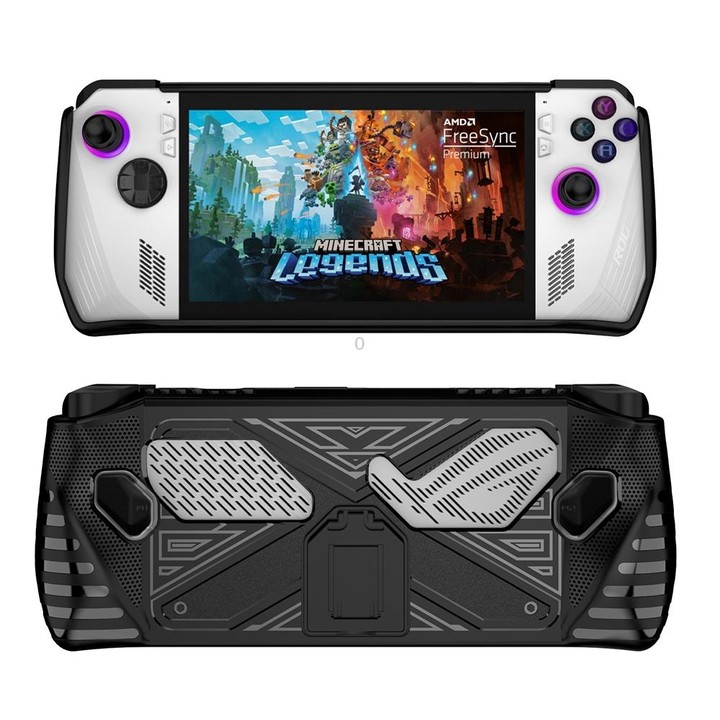 For Asus ROG Ally Game Console TPU Soft Cover With Holder Bracket(Black)