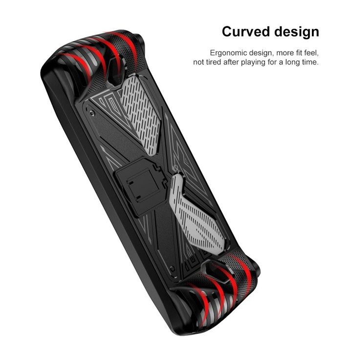 For Asus ROG Ally Game Console TPU Soft Cover With Holder Bracket(White)