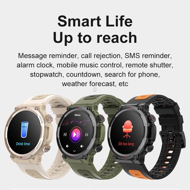 S56T Heart Rate/Blood Oxygen/Sleep Monitoring Bluetooth Call Outdoor Waterproof Smart Watch(Blue)