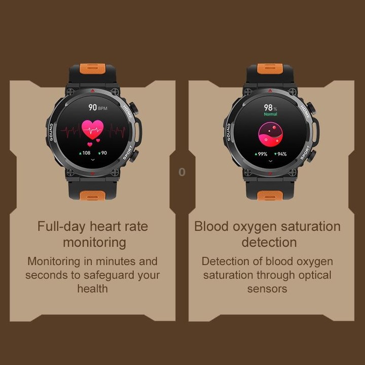 S56T Heart Rate/Blood Oxygen/Sleep Monitoring Bluetooth Call Outdoor Waterproof Smart Watch(Green)