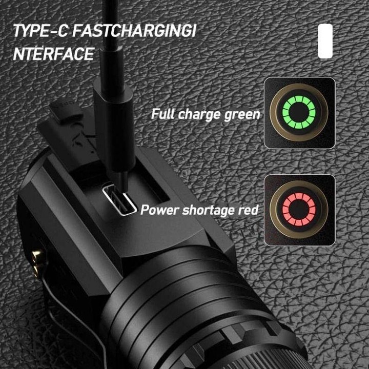 3 LED Mini Flashlight Rechargeable Waterproof 2000LM Super Bright Torch, Spec: Tail Magnet