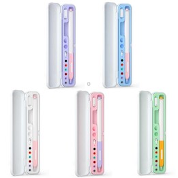 For Apple Pencil 1/2 Capacitance Pen Adapter Accessory Storage Box(Crescent White)