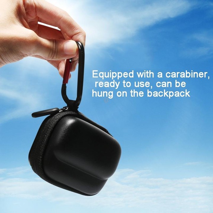 For Insta360 GO 3 Mini Body Bag Portable Storage Bag With Carabiner(Black)