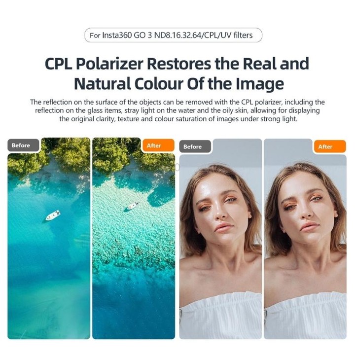 For Insta360 GO 3 / Go 2 AMagisn Lens Filters Waterproof Filter, Spec: ND64