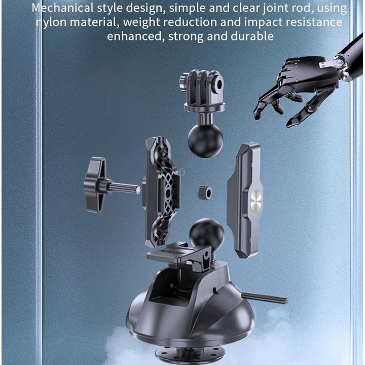 TELESIN Car Action Camera Holder Suction Cup 360 Degree Adjustable
