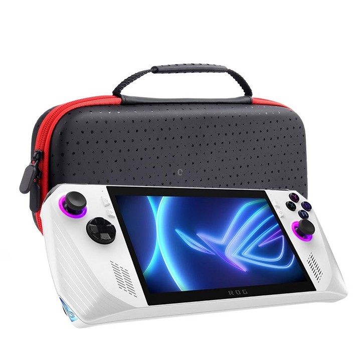 For ASUS ROG Ally Game Console Portable PU Waterproof Storage Box(Red)