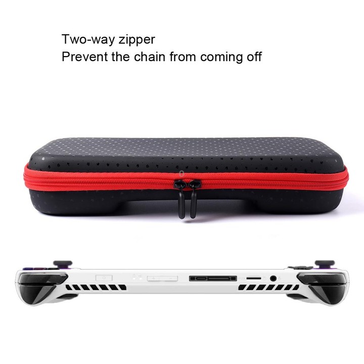 For ASUS ROG Ally Game Console Portable PU Waterproof Storage Box(Red)