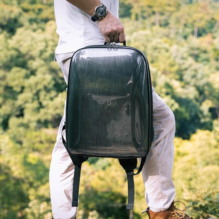 For DJI AVATA Storage Bag Hard Shell Waterproof Shoulder Bag Backpack(Black EVA Lining)