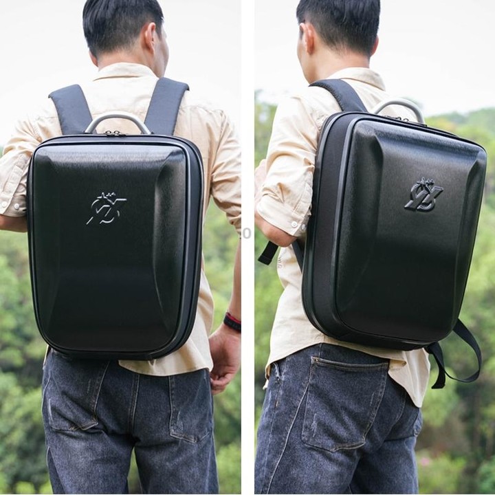 For DJI AIR 3 Hard Shell Storage Bag Portable Protective Backpack(Black)