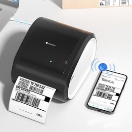 Phomemo D520-BT Bluetooth Thermal Shipping Label Printer Wireless Desktop Printer For Barcode Address Labels, Size: EU(Black Whi