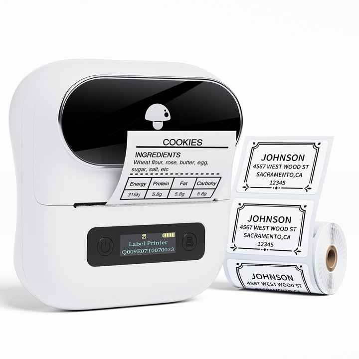 Phomemo M220 Jewelry Clothing Tags Bluetooth Thermist Strip Tag Printer(White)