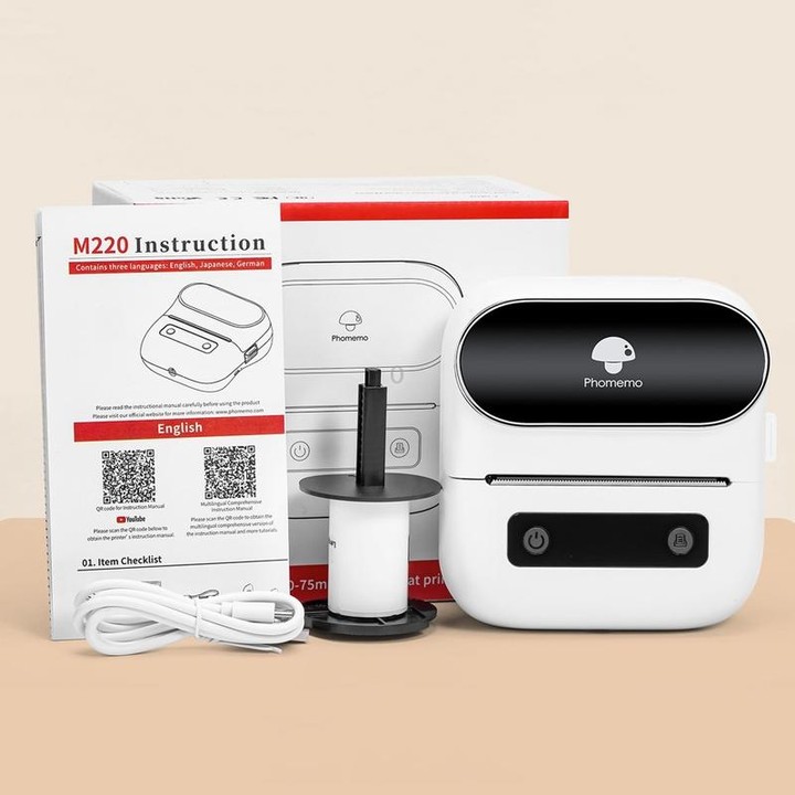 Phomemo M220 Jewelry Clothing Tags Bluetooth Thermist Strip Tag Printer(Orange)