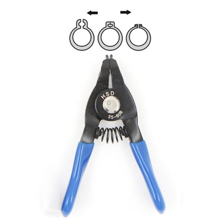 HSD SS-80B Outer For Shaft Curved 10-25mm Compact Spring-Loaded Pliers Retaining Ring Pliers