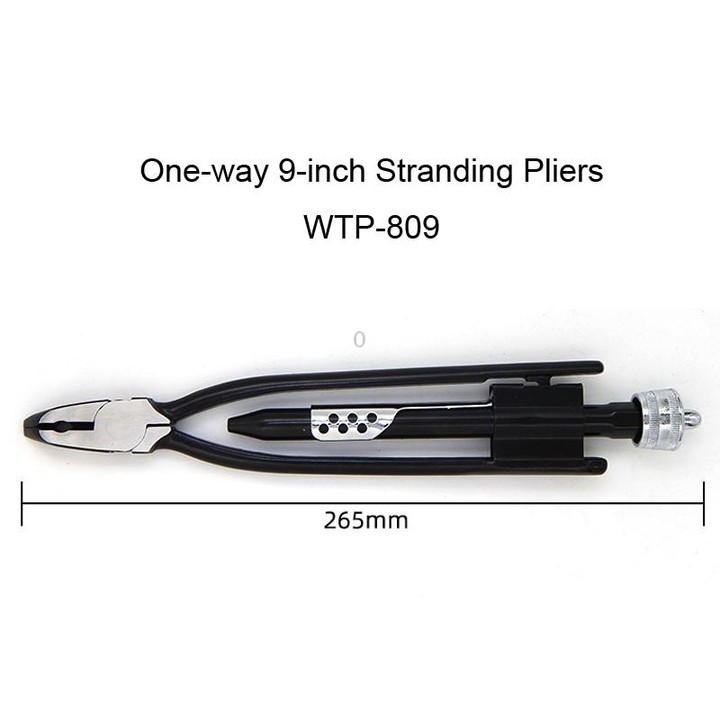 HSD WTP-809 9-inch One-way 265mm Stranding Wire Pliers Fuses Plier Twist Wire Clamp Tightening Plier