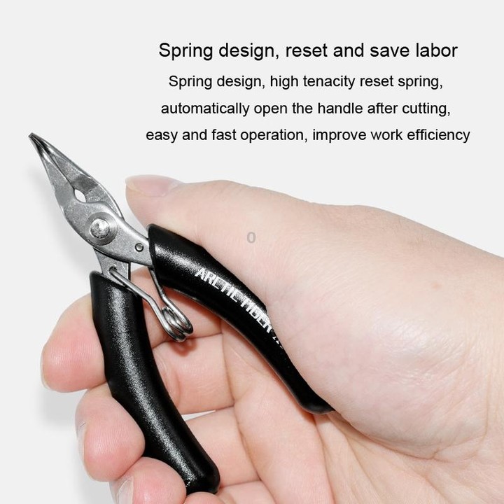ARCTIC TIGER AT-180 Toothless Elbow Needle Nose Mini Palm Stainless Steel Cutting Plier Jewelry Making Handmade Plier
