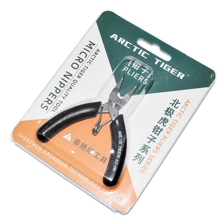 ARCTIC TIGER AT-180 Toothless Elbow Needle Nose Mini Palm Stainless Steel Cutting Plier Jewelry Making Handmade Plier