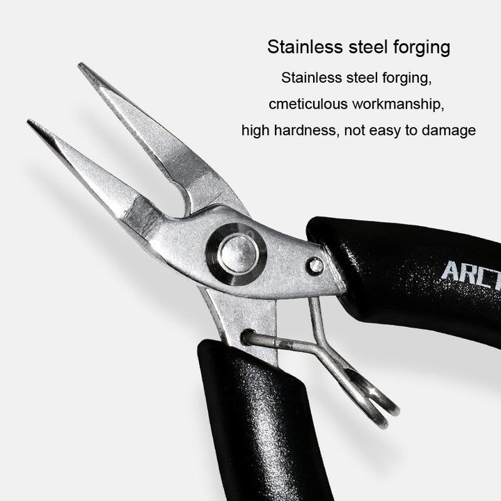 ARCTIC TIGER AT-180 Toothless Elbow Needle Nose Mini Palm Stainless Steel Cutting Plier Jewelry Making Handmade Plier