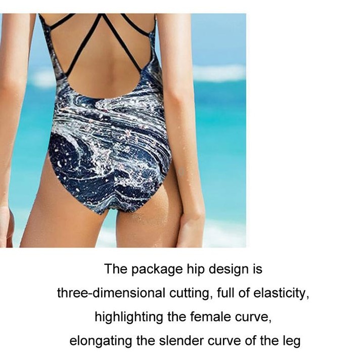 Belly-covering Thin Sexy Open-back Bikini Triangle One-piece Competitive Swimsuit, Size: XXL