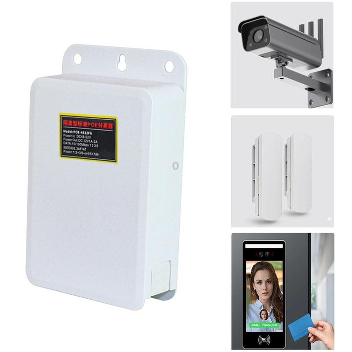 POE-4812FG 48V To 12V Isolated Standard POE Splitter Outdoor Monitoring Waterproof Power Supply Module