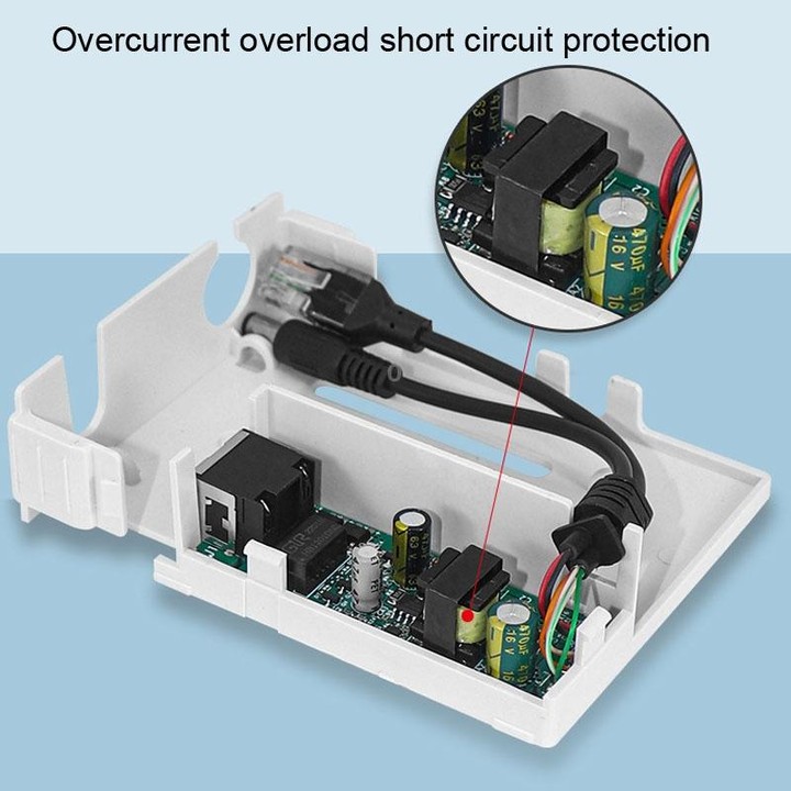 POE-4812FG 48V To 12V Isolated Standard POE Splitter Outdoor Monitoring Waterproof Power Supply Module