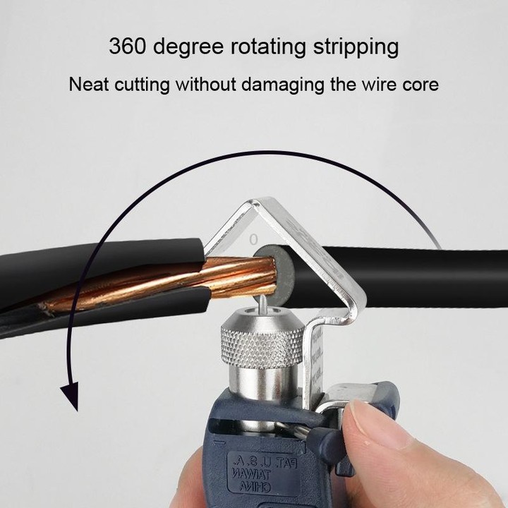 HSD HS-325B Rotary Multi-Functional Cable Stripping Pliers With A Blade