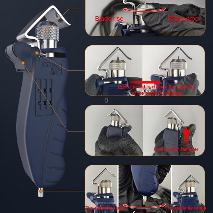 HSD HS-325B Rotary Multi-Functional Cable Stripping Pliers With A Blade