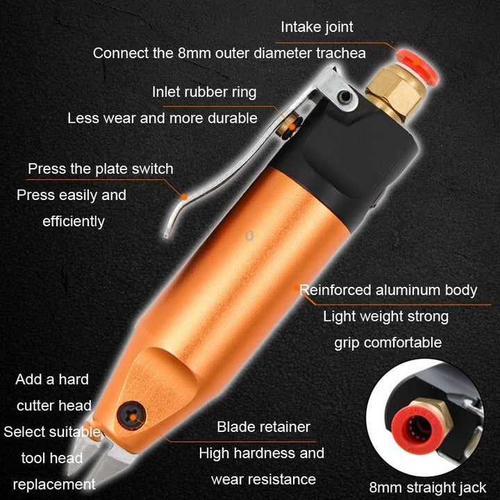 HSD HS-5+S2.1 Cut Metal Set 2 In 1 Pneumatic Snip Plier Cutting Metal Plastic Model Scissor Tool