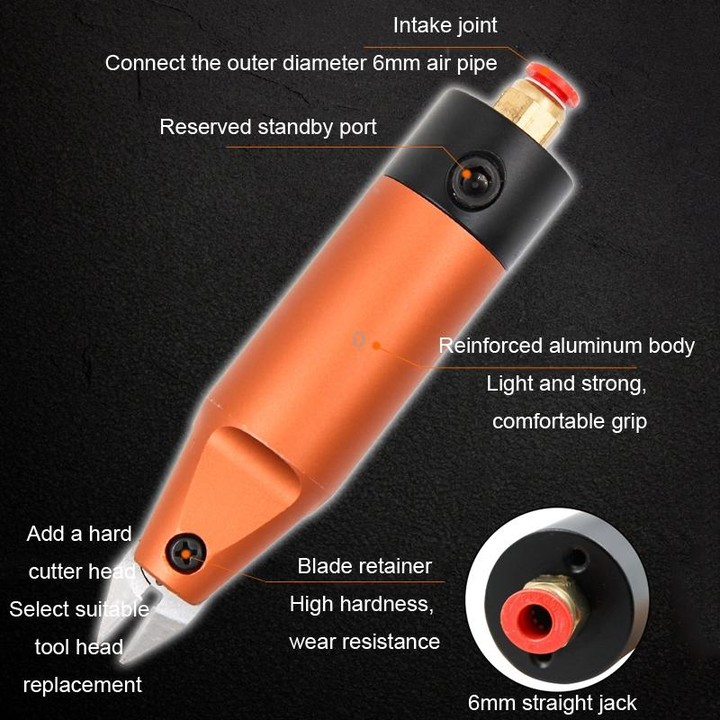 HSD HS-5M+F1 Cut Plastic Set 2 In 1 Pneumatic Snip Plier Cutting Metal Plastic Model Scissor Tool