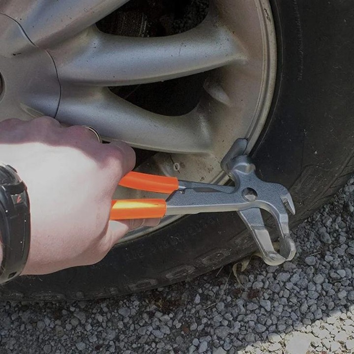 Tire Balance Weight Removal Pliers Multifunctional Hammer(Red)
