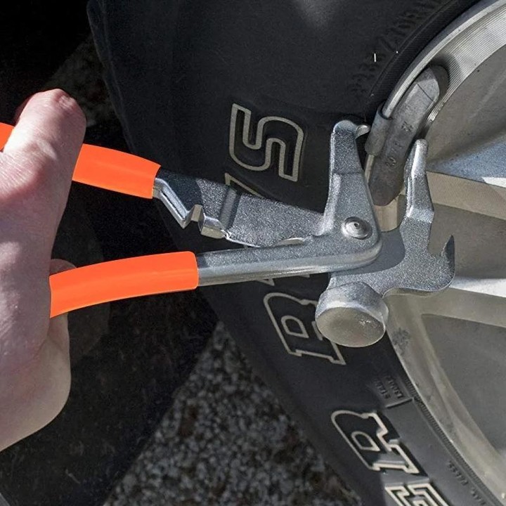Tire Balance Weight Removal Pliers Multifunctional Hammer(Red)