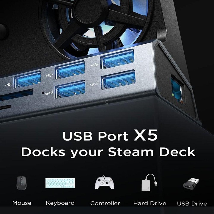 9 -in -1 For ASUS ROG Ally 100W PD Charging Game Console Stand Multifunctional USB 3.0 Docking Station