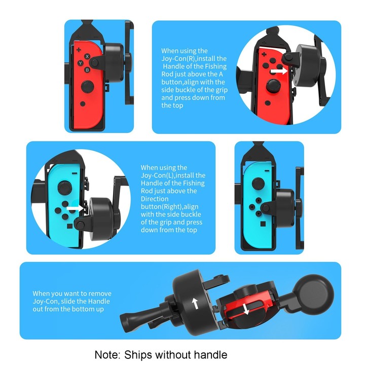 JYS JYS-NS248 For Switch / Switch OLED Left And Right Handle Body Feel Fishing Rod Fishing Aquarium Game Accessories