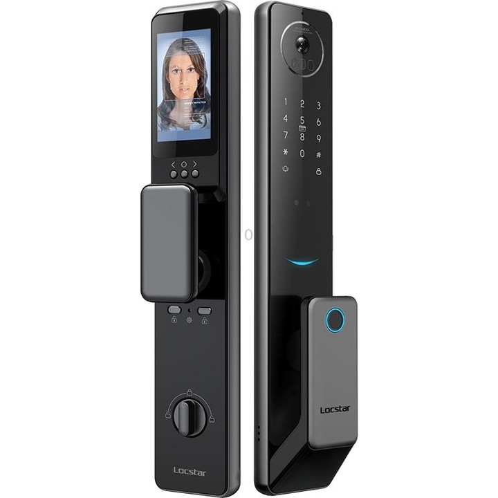 S61 Fully Automatic 3D Face Recognition Tuya Wifi Smart Fingerprint Lock Anti-theft Password Lock(Space Gray)