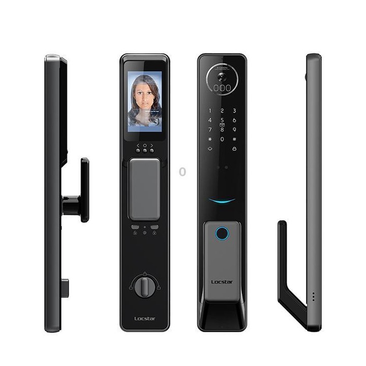 S61 Fully Automatic 3D Face Recognition Tuya Wifi Smart Fingerprint Lock Anti-theft Password Lock(Rose Gold)