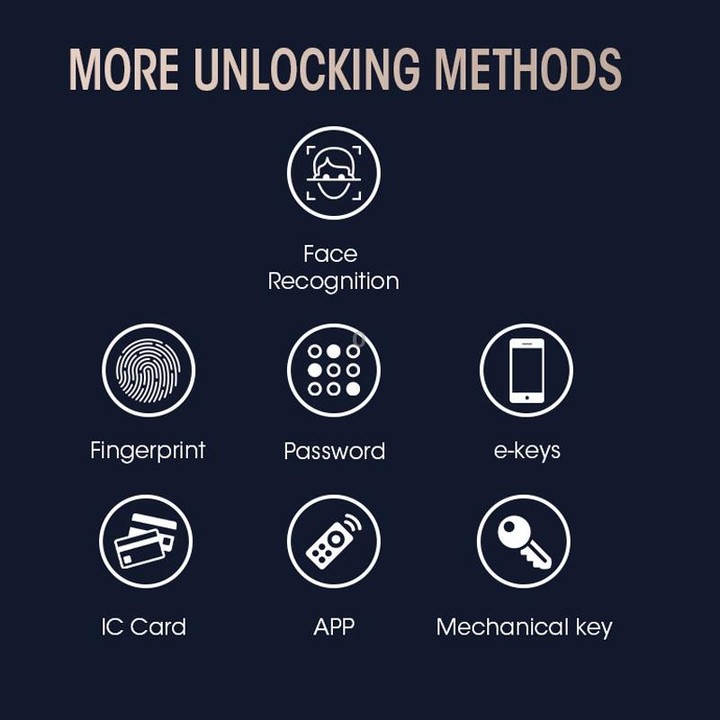 T100A 3D Face Recognition Fingerprint Code Card Digital Door Lock(Space Gray)