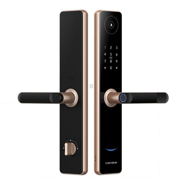 A60 Smart Fingerprint Password Door Lock With Doorbell, Spec: Basic Version Gold