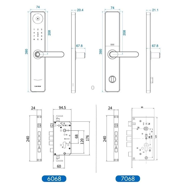 A60 Smart Fingerprint Password Door Lock With Doorbell, Spec: Basic Version Gold