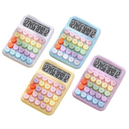 12-Bit Dopamine Flex Keyboard Calculator Candy Color Office Student Calculator(Lemon Yellow)
