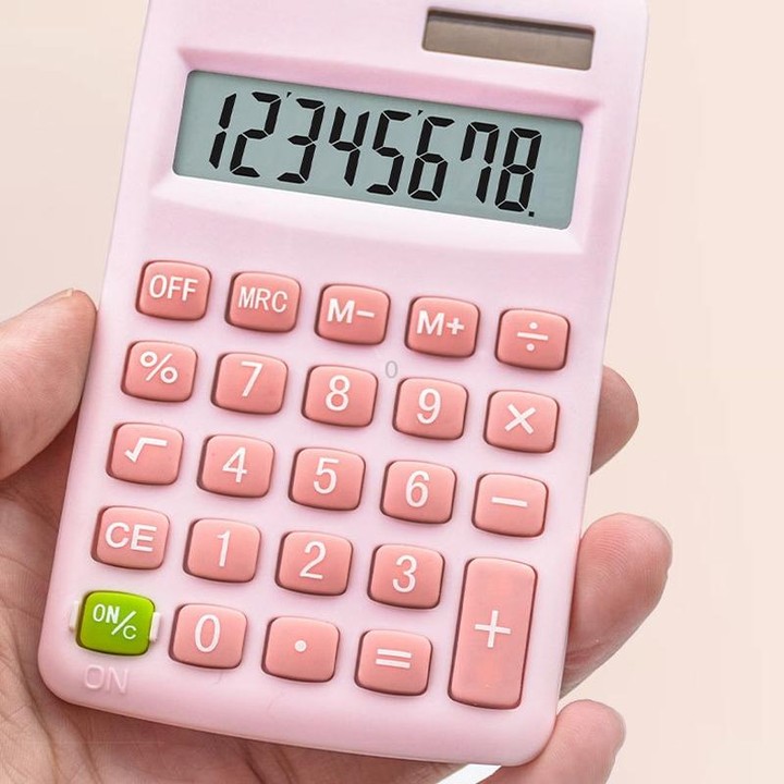 8-digit Candy Colored Solar Calculator Multifunctional Mini Student Electronic Calculator(Pine Stone Green)